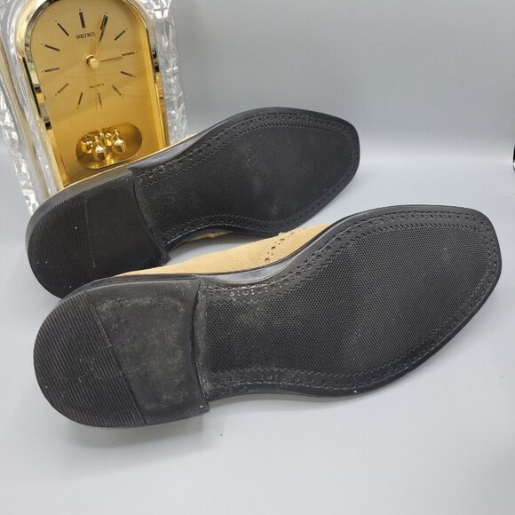 Kenneth Cole Reaction Savvy 2012 Suede Men's Shoes Size 10 Beige W/ Stretchers - Picture 6 of 10